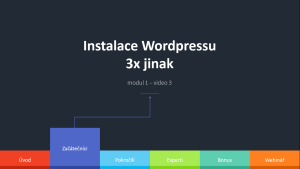1.3 - Instalace WordPressu 3x jinak